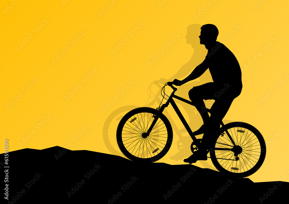 Active cyclist bicycle rider background illustration vector Active cyclist bicycle rider background illustration vector