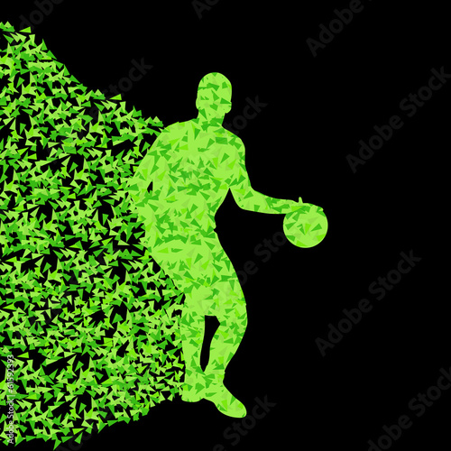 Basketball player winner vector background concept isolated on b