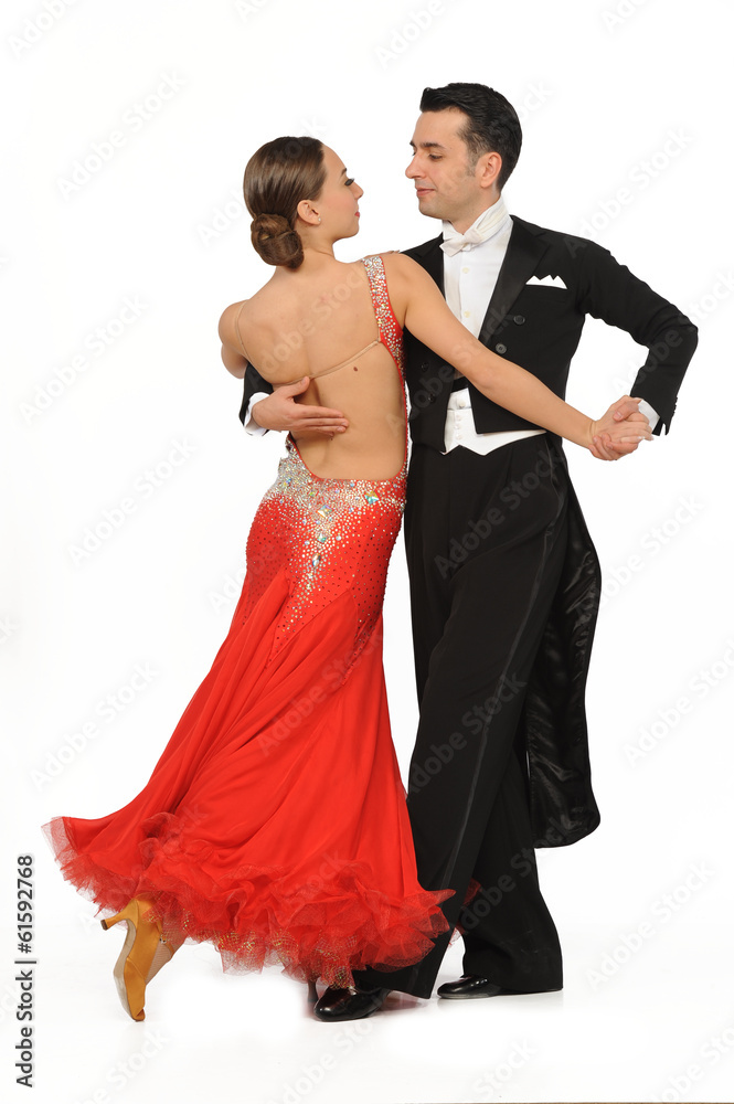 Fototapeta premium beautiful couple in the active ballroom dance