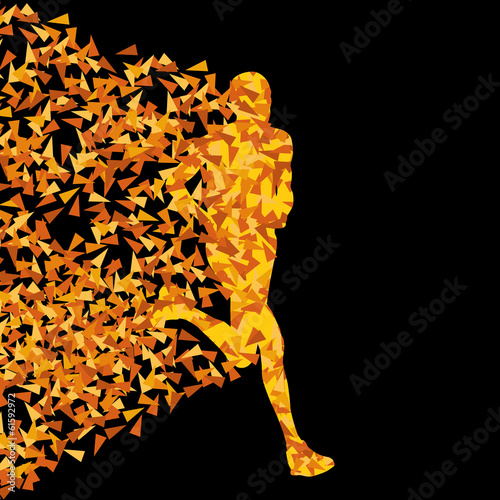 Runner active sports silhouette background illustration vector c