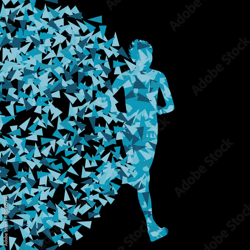 Runner active sports silhouette background illustration vector c