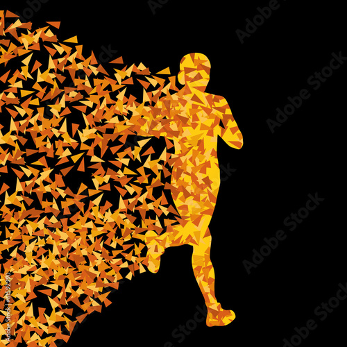 Runner active sports silhouette background illustration vector c