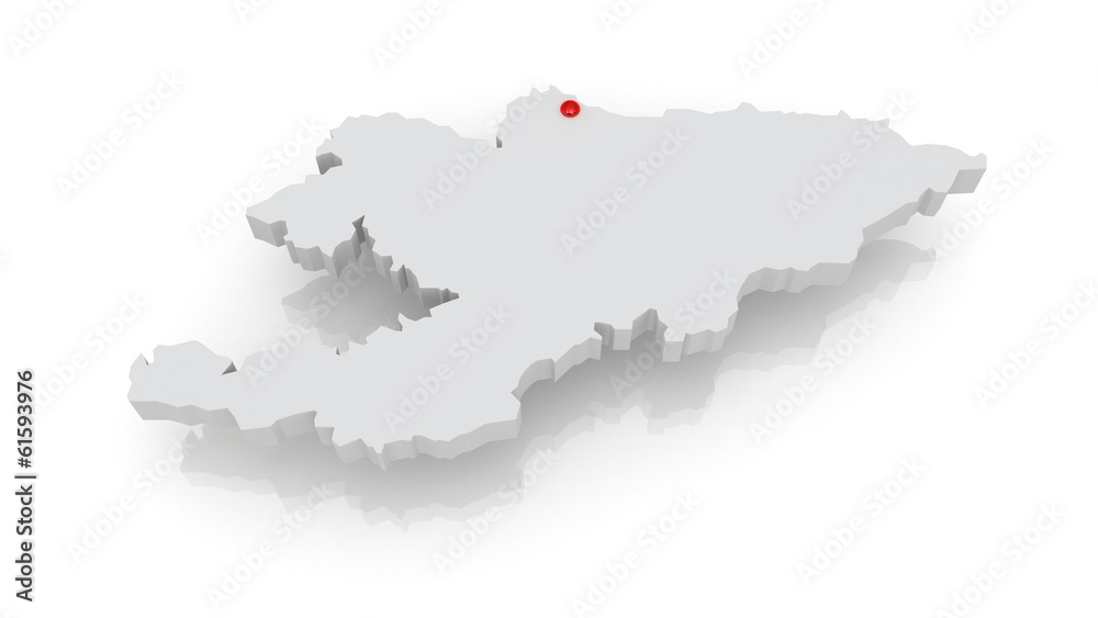 Fototapeta premium Map of Kyrgyzstan