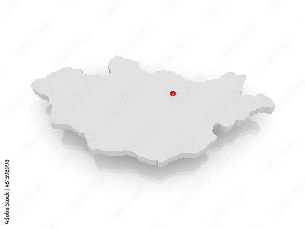 Fototapeta premium Map of Mongolia