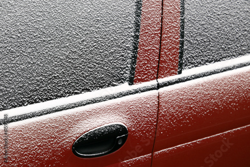 Snowy car door © bizoo_n