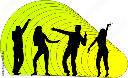 Illustration of people dancing - Illustration