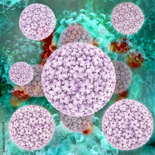 Papillomavirus - 3d Render photo