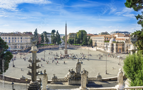 Photography Piazza del Popolo in Rome, Italy