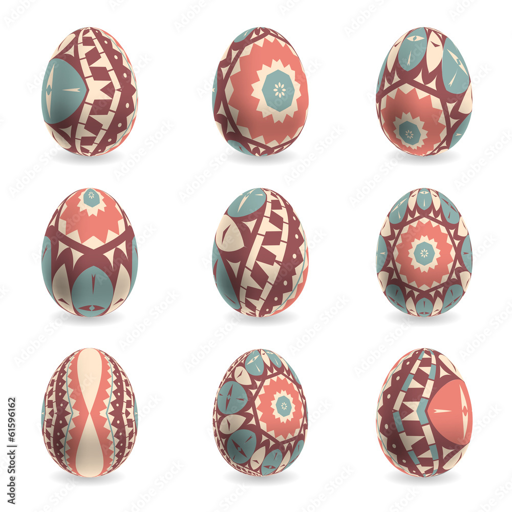 Set of Easter eggs Set of Easter eggs