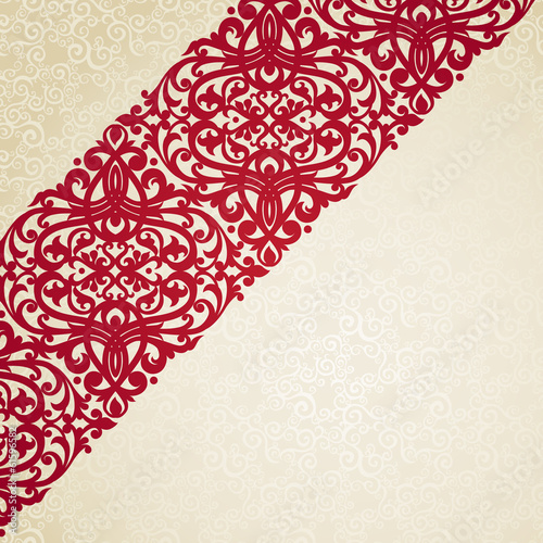 Schilderij op canvas Vector diagonal border in Victorian style.