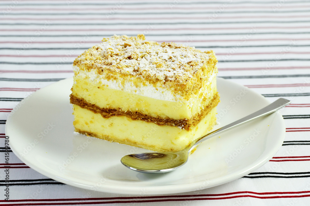 Napoleon cake slice Napoleon cake slice
