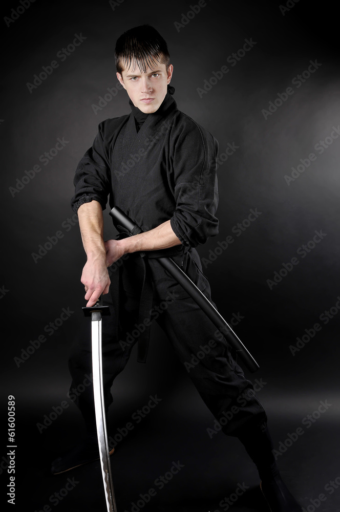 Ninja - spy, saboteur, stealth assassin of feudal Japan. Ninja w Stock  Photo | Adobe Stock