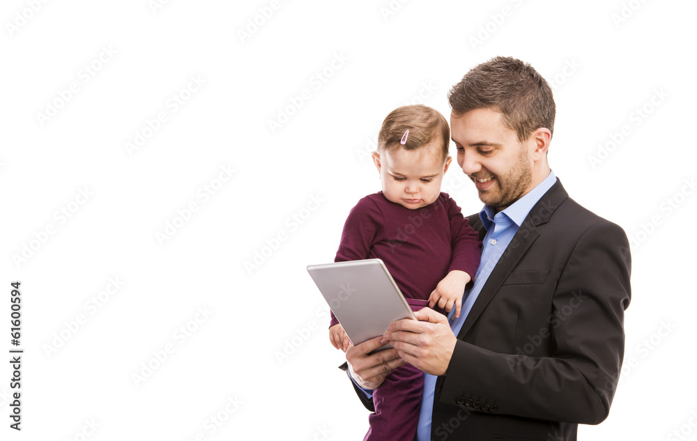 Man with his baby Man with his baby