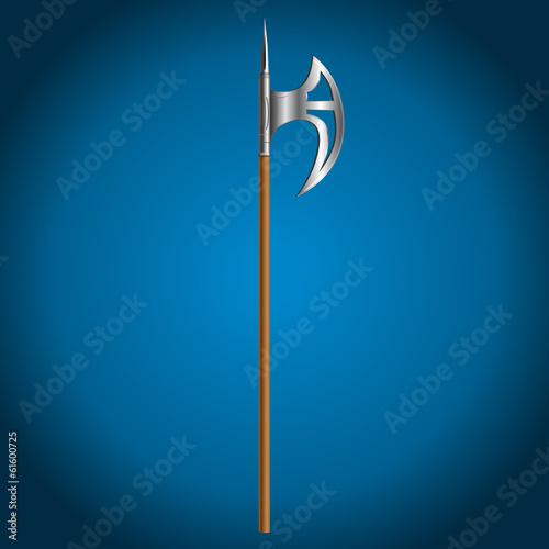 poleaxe, vector illustration
