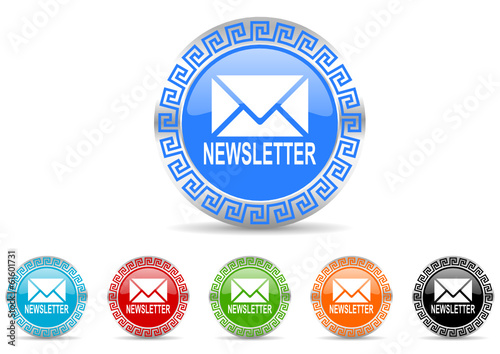 newsletter icon vector set