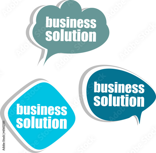 business solution. Set of stickers, labels, tags. infographics