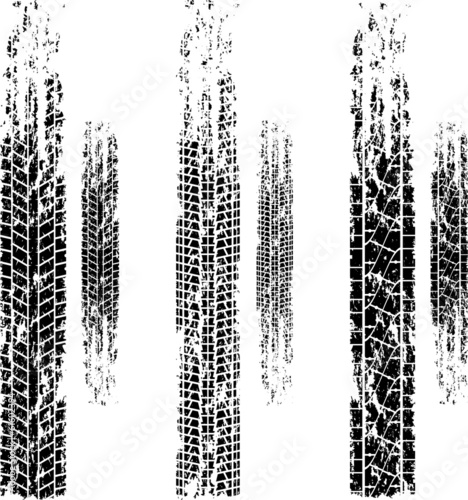 Tire tracks grunge set