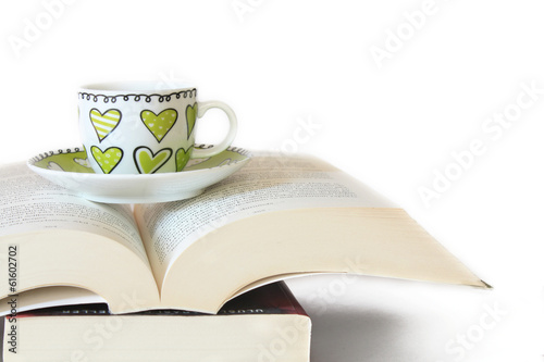 books and coffee photo