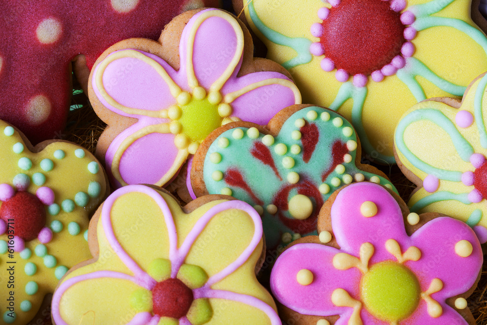Easter traditional Gingerbread cookies beckgroung Easter traditional Gingerbread cookies beckgroung