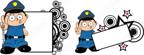 police kid cartoon copyspace00