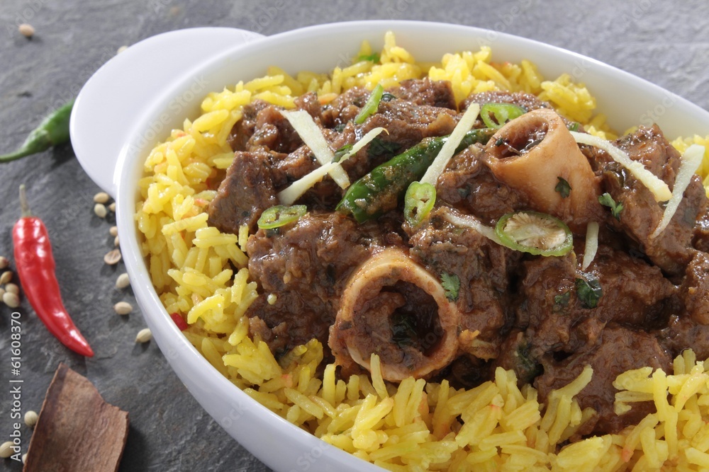 Indian Lamb curry with pilau rice