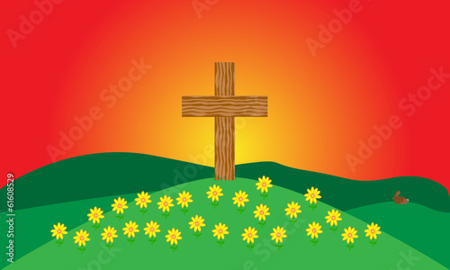 Spring Cross at Sunrise