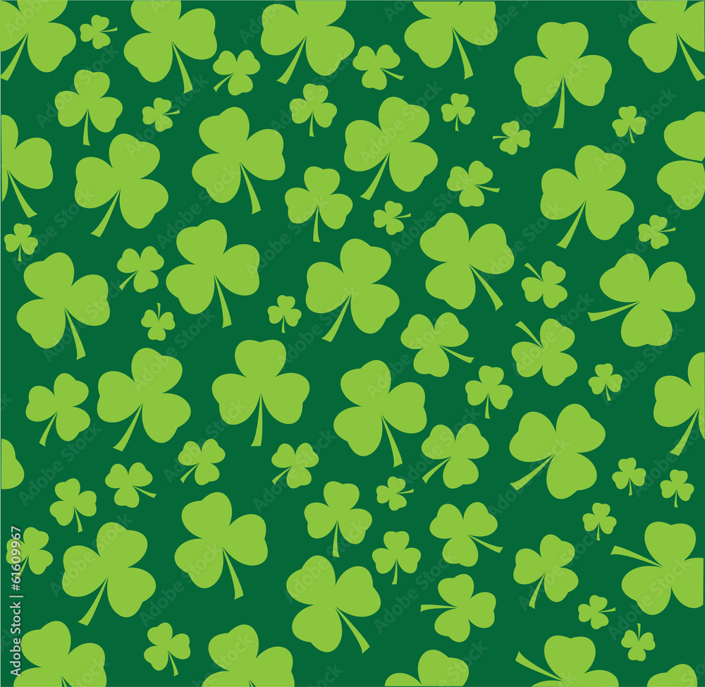 vector seamless shamrock background