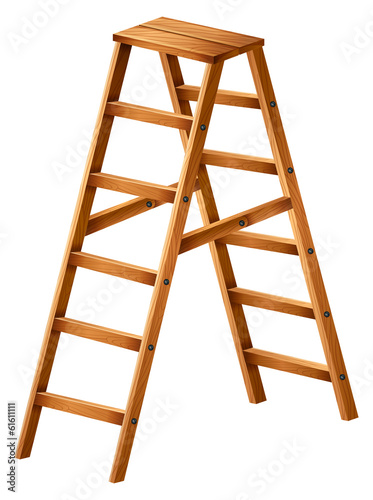 A wooden ladder