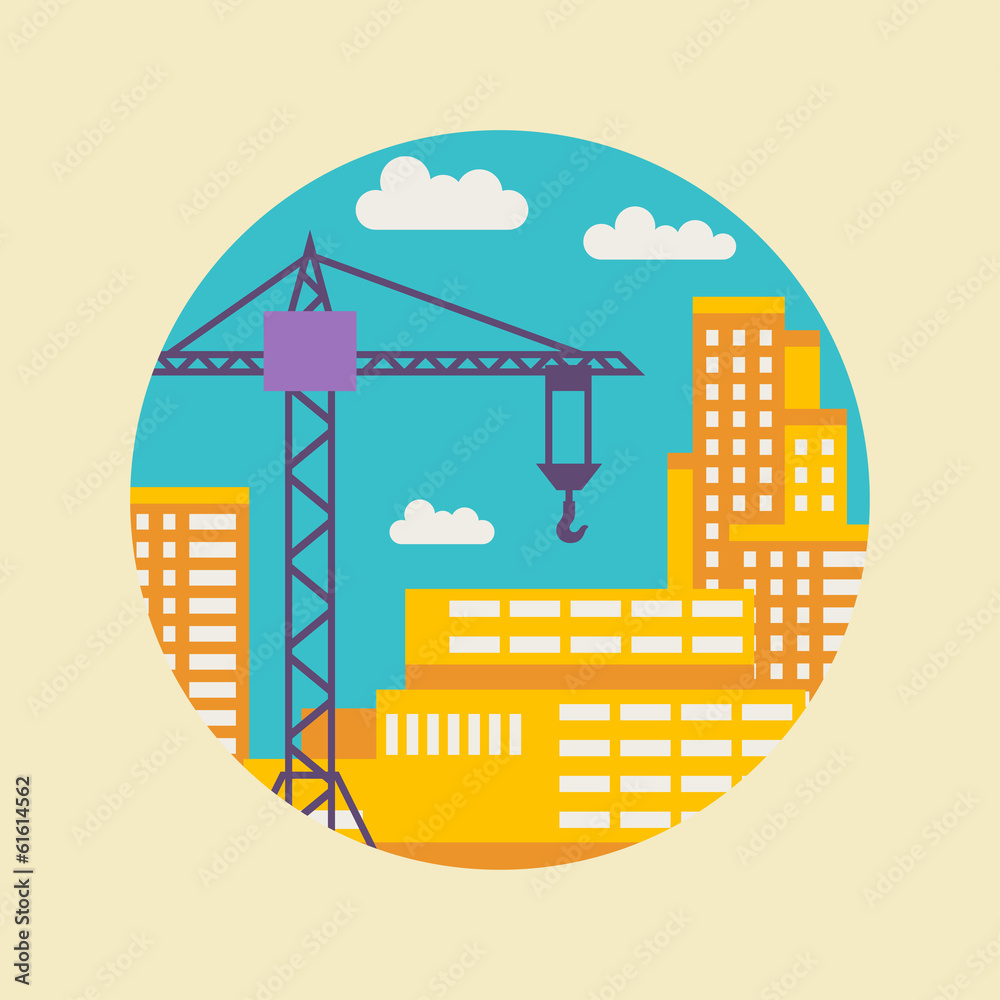 Obraz premium Cityscape background with buildings.