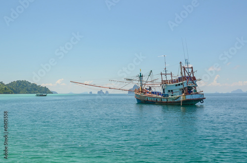 fishing ship in Andaman sea Thailand