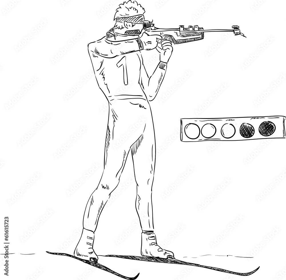Fotografie Biathlon athlete