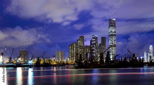 Kowloon skyline at night
