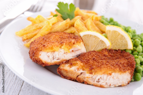 chicken and french fries