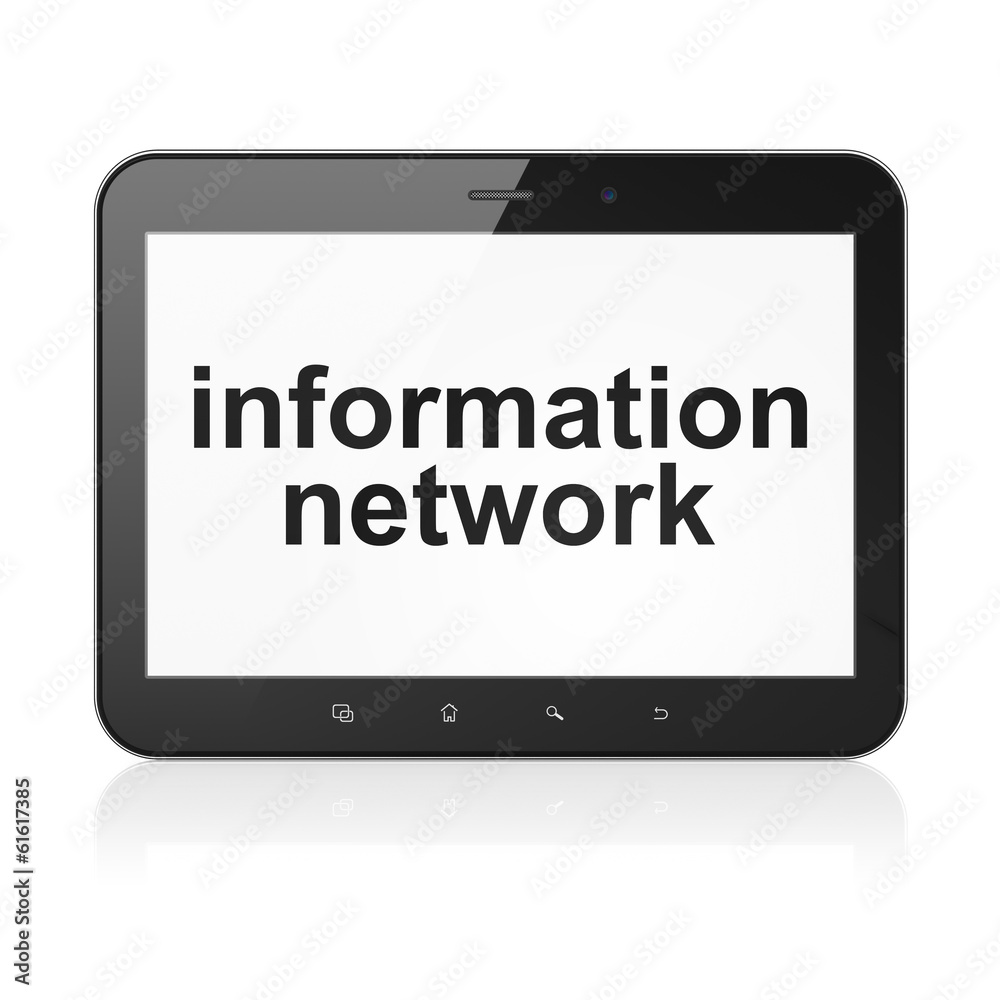 Information concept: Information Network on tablet pc computer Information concept: Information Network on tablet pc computer