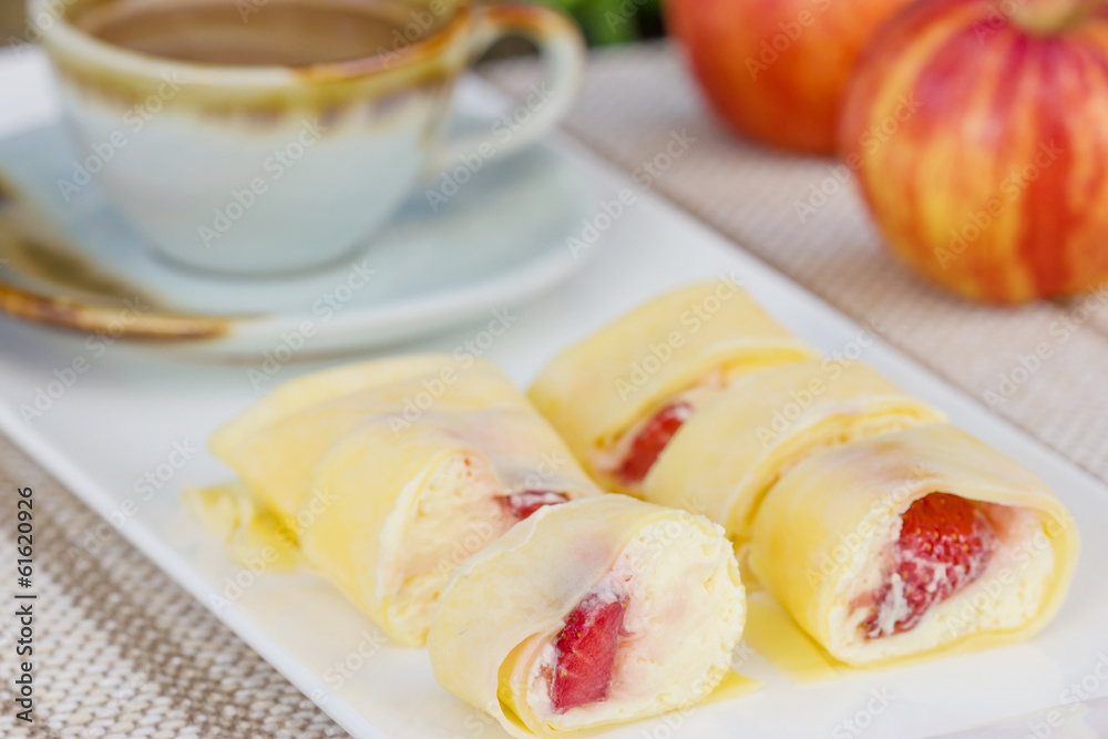 Crepe Cake strawberries