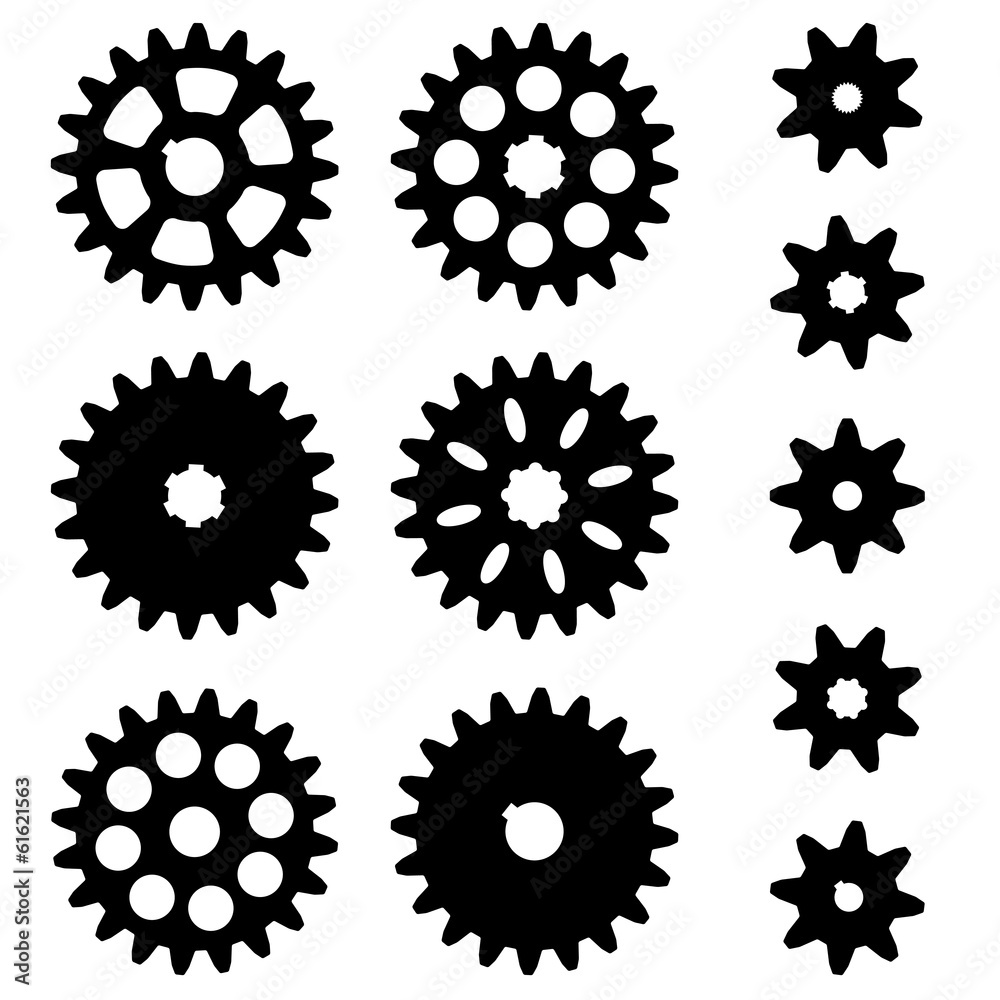 Gears. Set on a white background. Gears. Set on a white background.