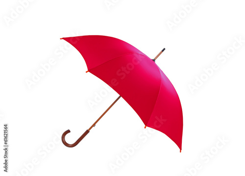 red umbrella isolated on white
