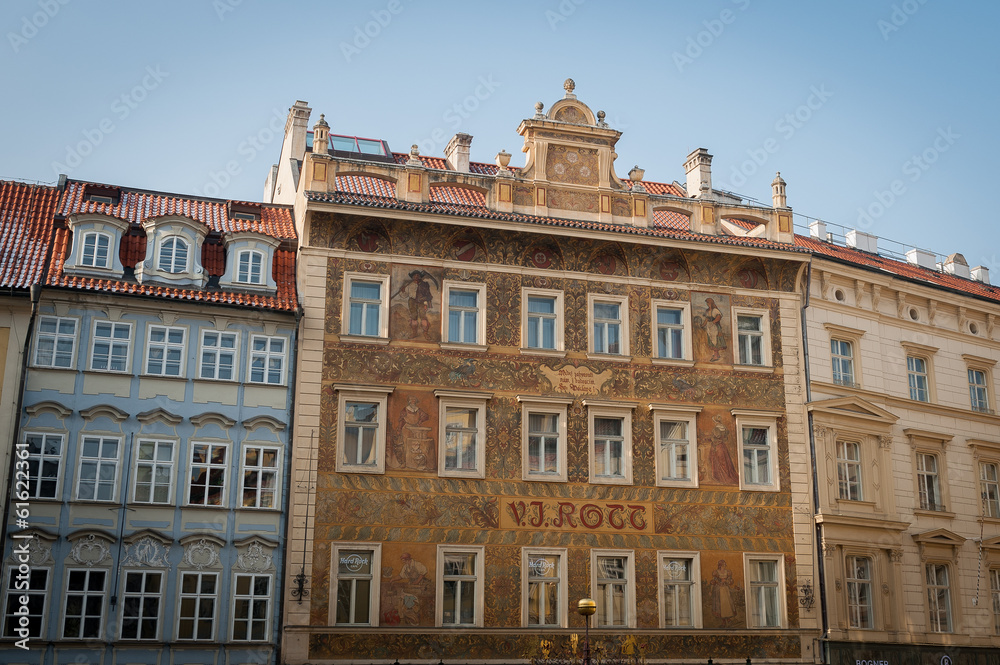 Facade de maison à Prague