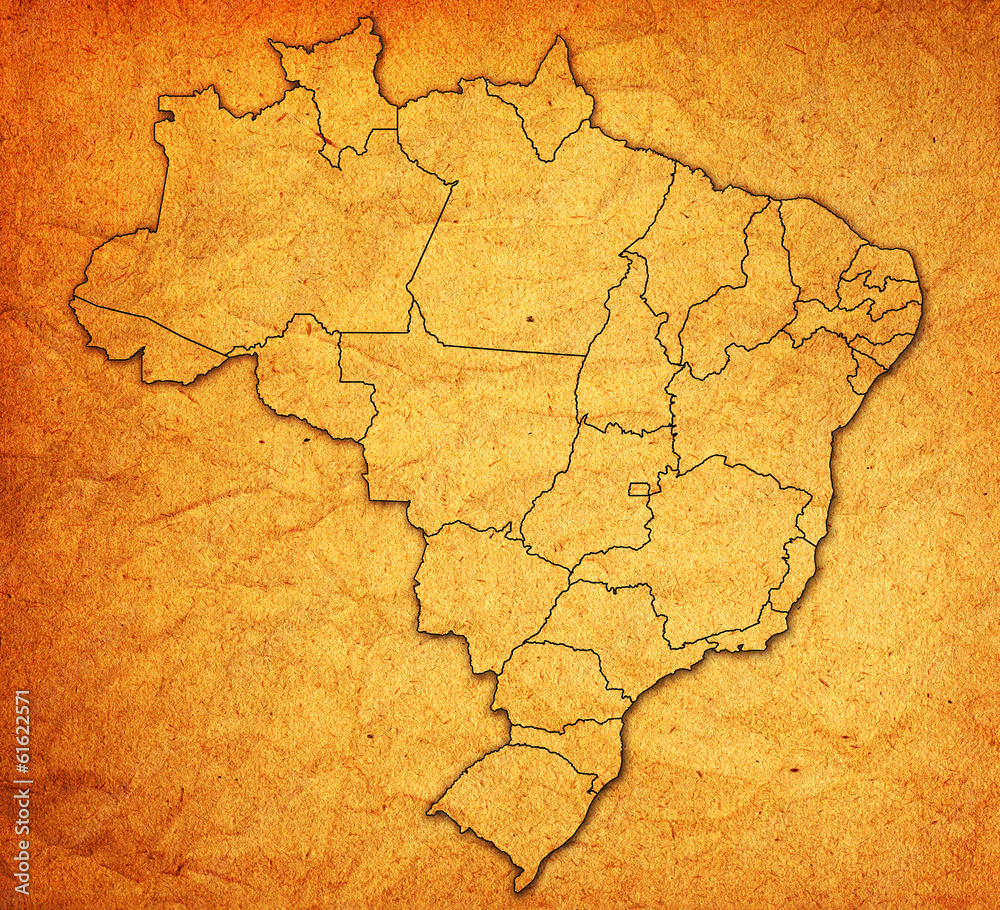 Fototapeta premium administration on map of brazil