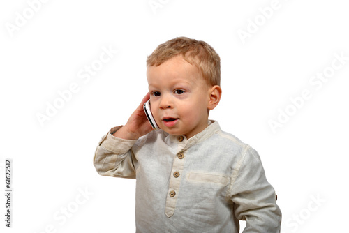 baby with a mobile phone
