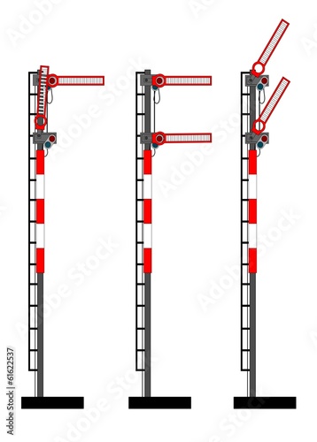 Two arm old rail semaphores