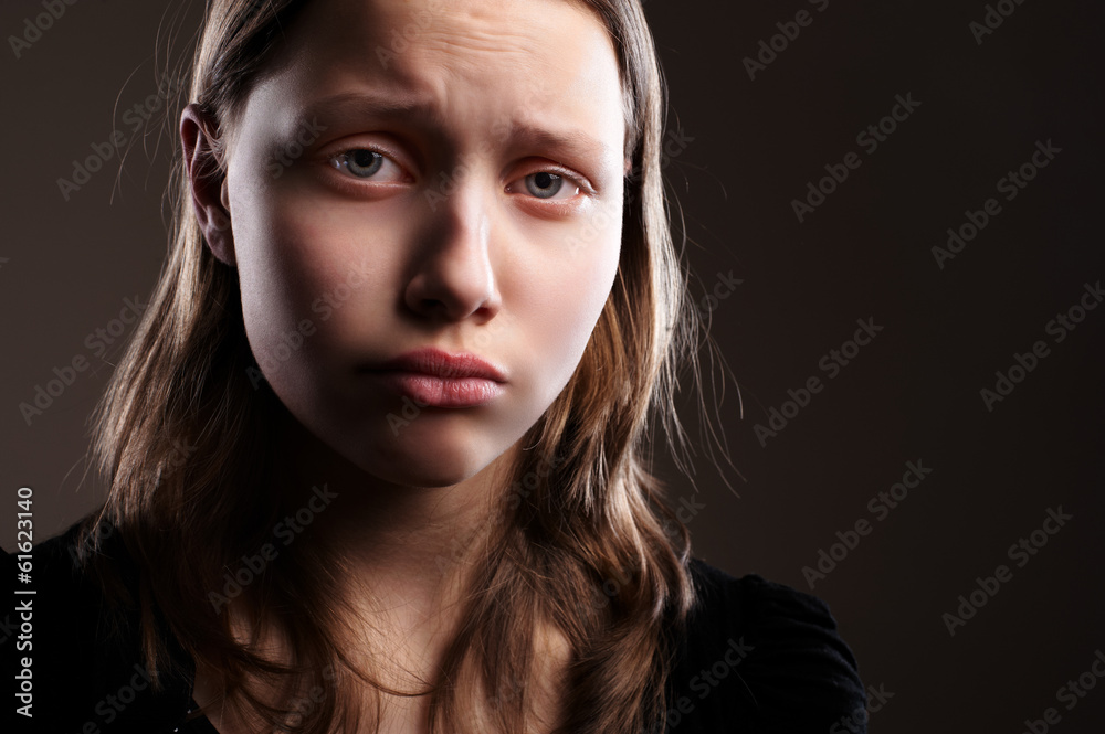 Depressed teen girl Depressed teen girl