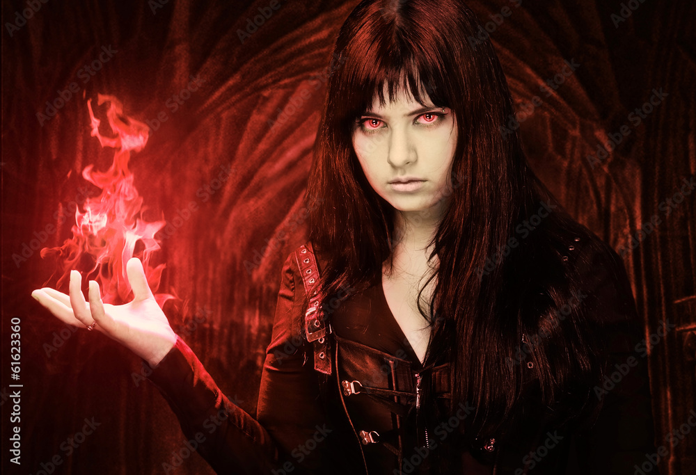 custom made wallpaper toronto digitalWoman and fire