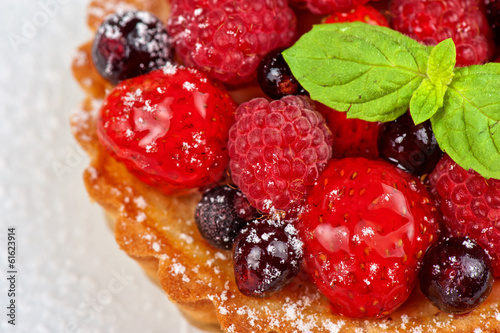 Cake with fresh berries