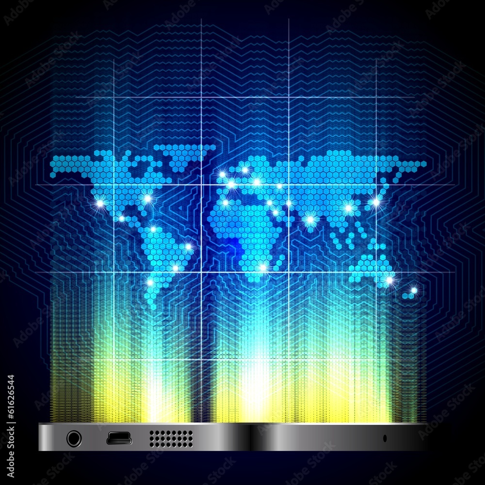 Global telecommunication concept Global telecommunication concept