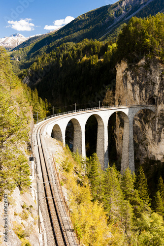 Landwasserviadukt  canton Graubunden  Switzerland