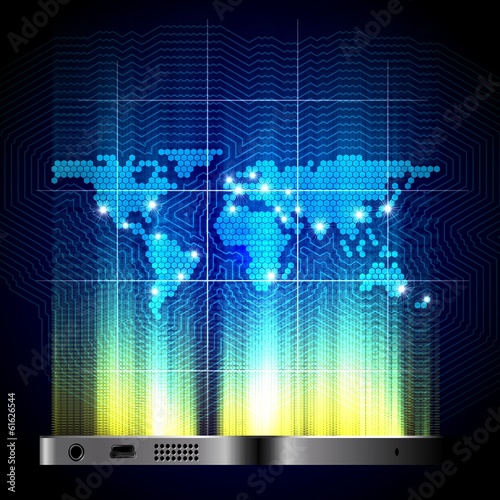 Global telecommunication concept