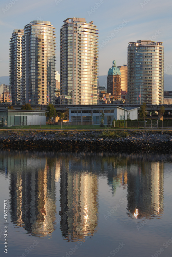 Tower Reflections, False Creek, Vancouver