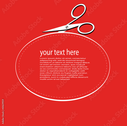 Scissor cut banner