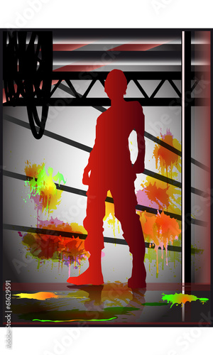 Character in heroic pose